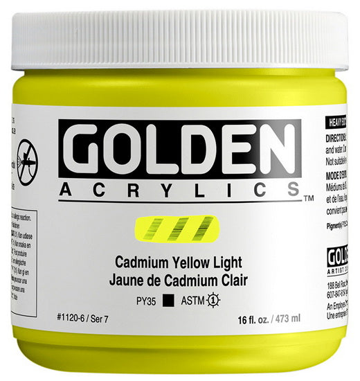 Acrylic heavy body - 16 oz  cadmium yellow light  s7
