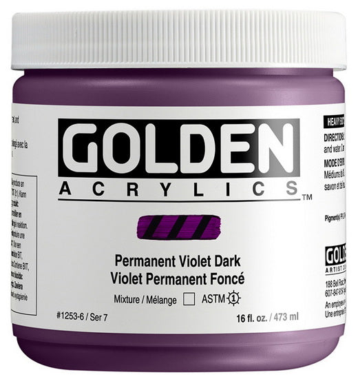 Acrylic heavy body - 16 oz  permanent violet dark  s7