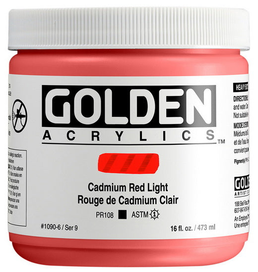 Acrylic heavy body - 16 oz  cadmium red light  s9