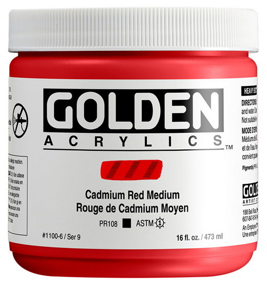 Acrylic heavy body - 16 oz  cadmium red medium  s9