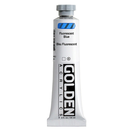 Acrylic heavy body - 2 oz  fluorescent blue  s5