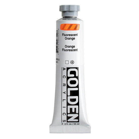 Acrylic heavy body - 2 oz  fluorescent orange  s5