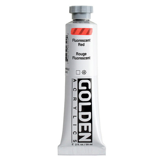 Acrylic heavy body - 2 oz  fluorescent red  s5