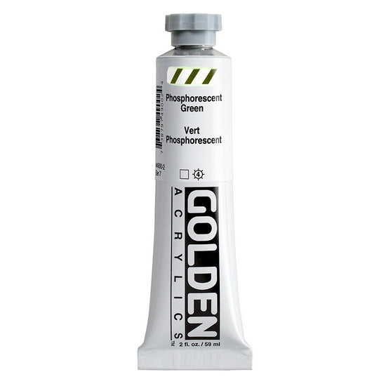 Acrylic heavy body - 2 oz  phosphorescent green  s7