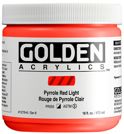 Acrylic heavy body - 16 oz  pyrrole red light  s8