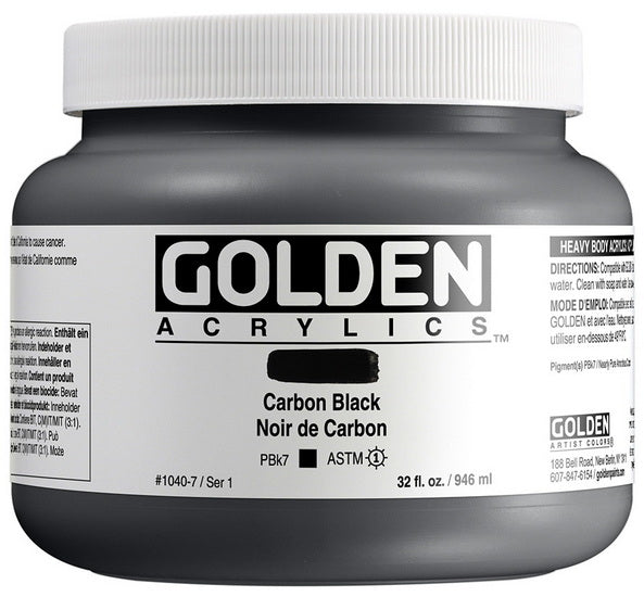 Acrylic heavy body - 32 oz  carbon black  s1
