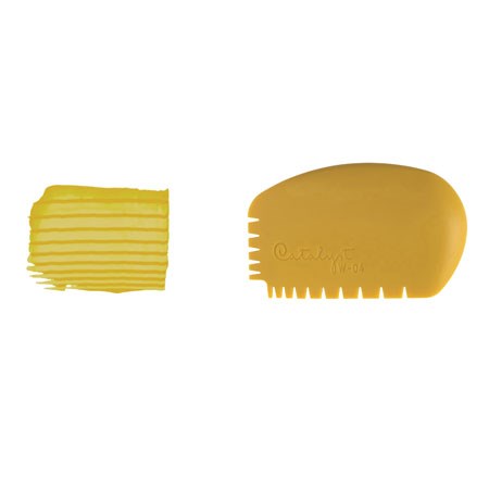 Galet sculpteur silicone - jaune #4