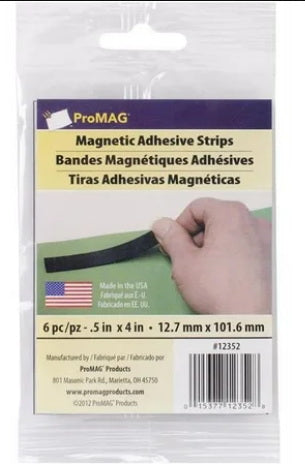 Bande adhésive magnétique flexible - 0,50 inch - 4 inch