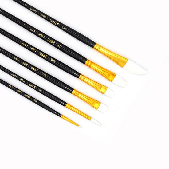 Pinceaux assortis synthétiques, paquet de 6