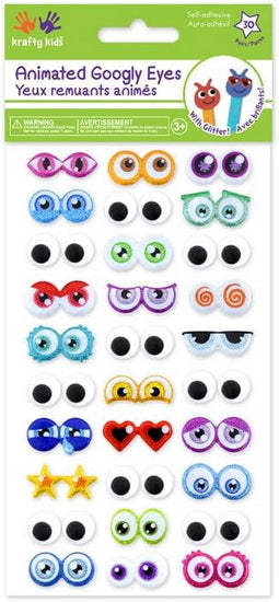 30 Wiggly eyes stickers