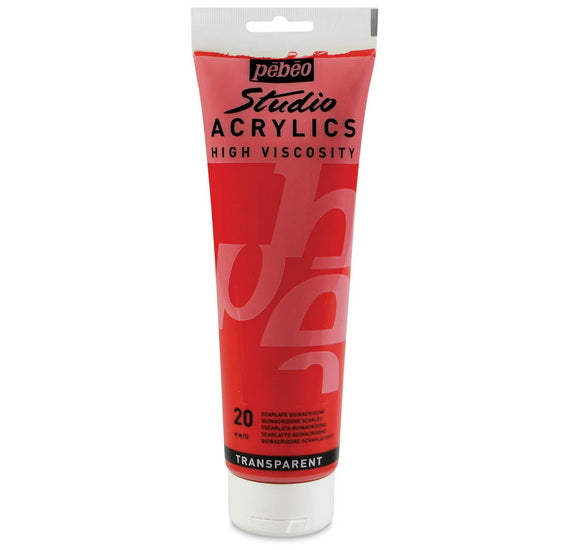 Acrylic hv - studio - 250ml - quinacridone scarlet