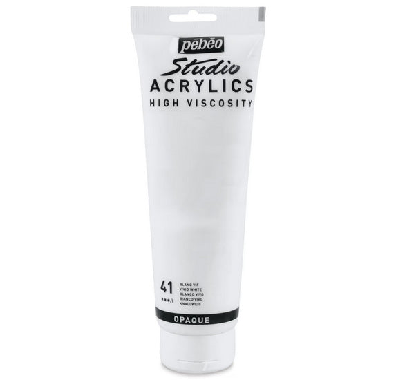 Acrylic hv - studio - 250ml - bright white