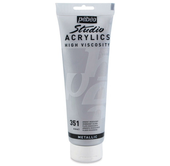 Acrylique hv - studio - 250ml - argent iridescent