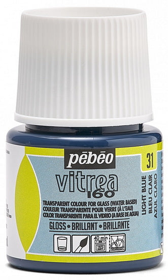 Glass paint - vitrea 160 - 45ml - light blue