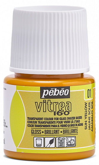 Glass paint - vitrea 160 - 45ml - sun yellow