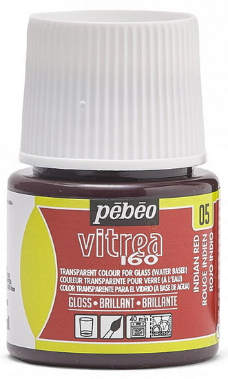 Glass paint - vitrea 160 - 45ml - indian red