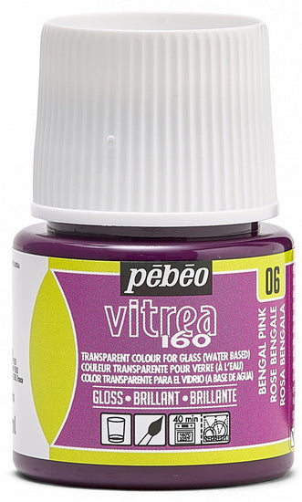 Glass paint - vitrea 160 - 45ml - bengal rose