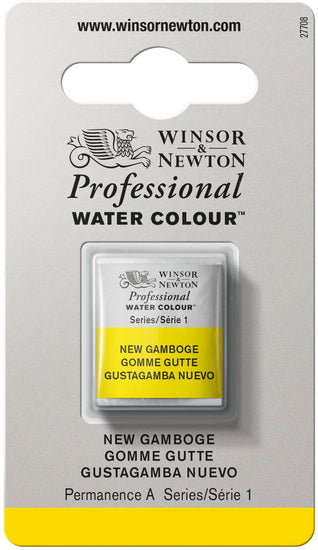 Watercolour half pan - new gamboge - s1