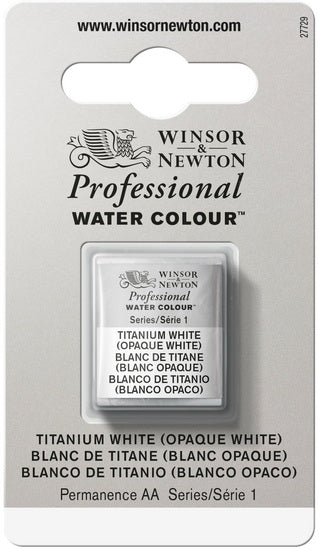 Watercolour half pan - titanium white - s1
