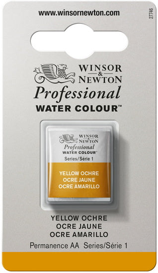 Watercolour half pan - yellow ochre - s1