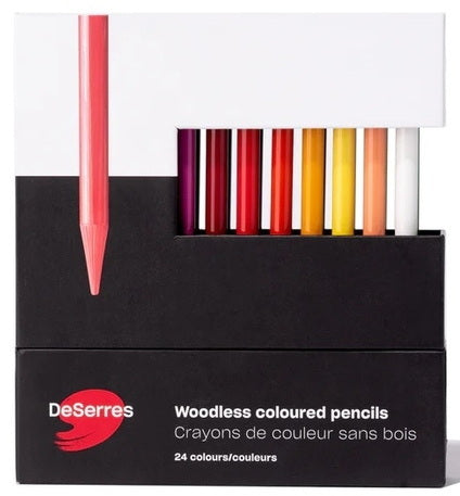 24-Pack Woodless Coloured Pencils