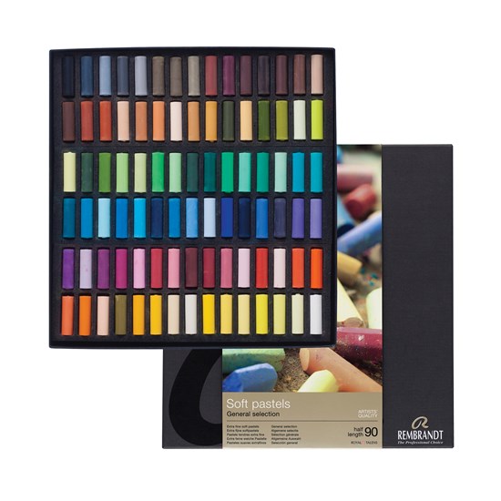 Ens. 90 demi-pastels tendres