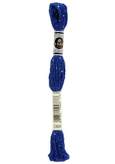 Embroidery floss - glitter - very dark royal blue