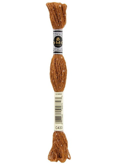 Embroidery floss - glitter - medium brown