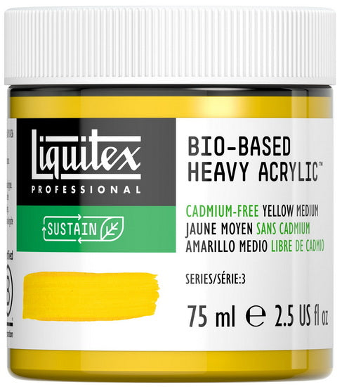 Bio hb acrylic - 2.5oz - cadmium free yellow medium - s3