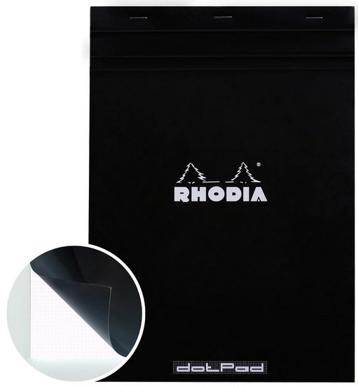Rhodia Notepad-dotPad - BLACK - 8.3 X 11.7 INCHES