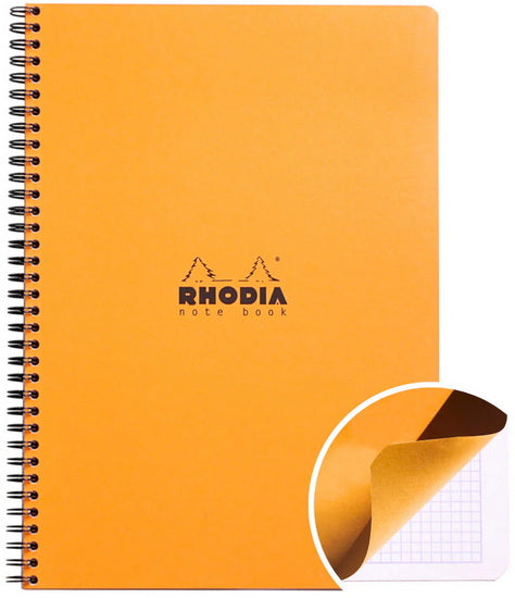 Rhodia Spiral Notebook-Graph - ORANGE - 225 X 297 MILLIMETERS