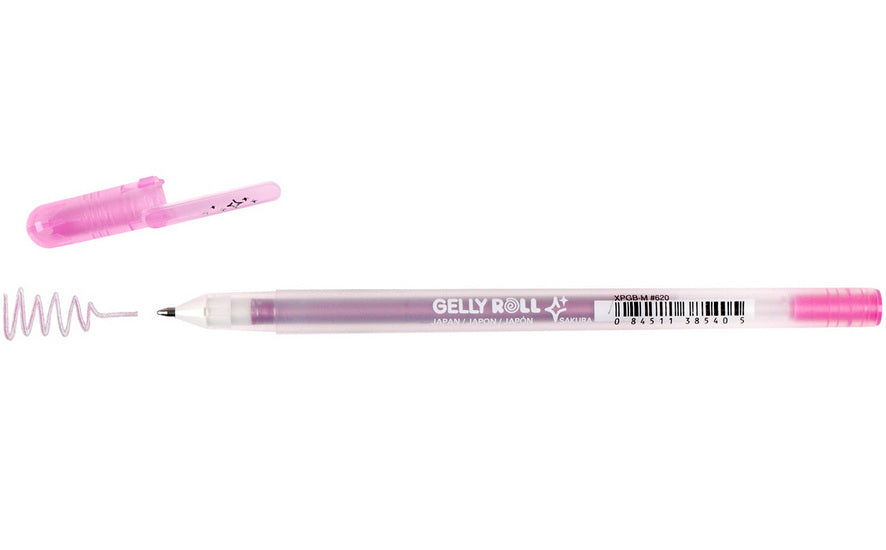 Gel pen gelly roll 0.7mm silver shadow pink