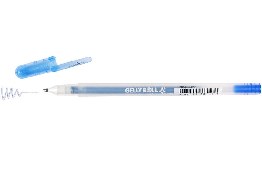 Gel pen gelly roll 0.7mm silver shadow blue