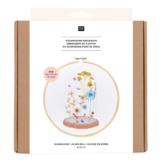 X-Stitch Embroidery Kit - Glass Bell