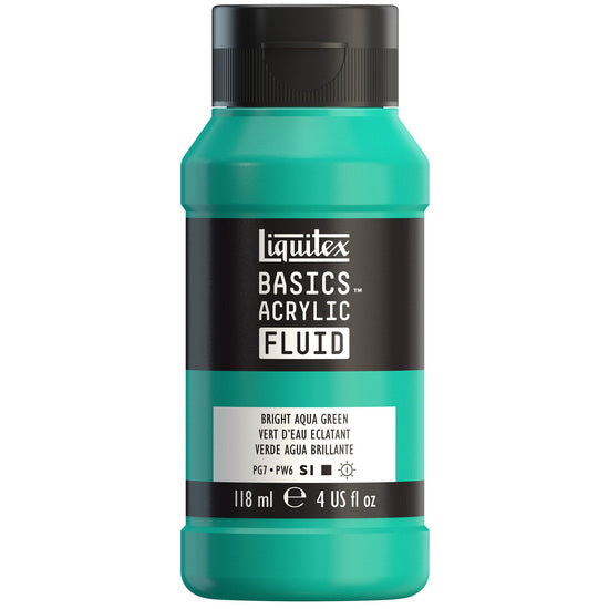 Basics fluid acrylic - 4oz - bright aqua green