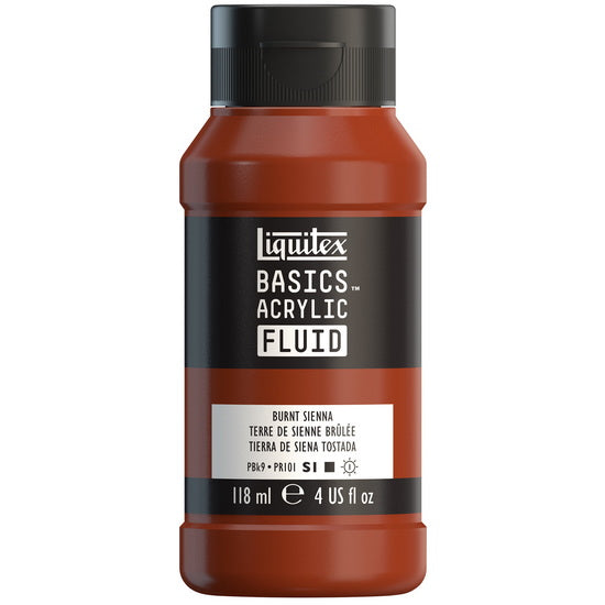 Basics fluid acrylic - 4oz - burnt sienna