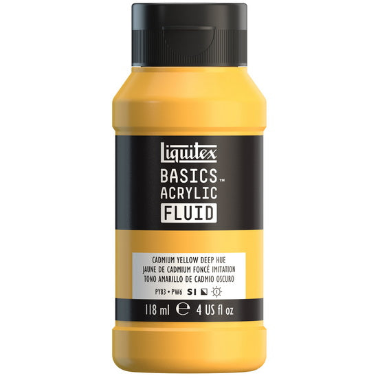Basics fluid acrylic - 4oz - cadmium yellow deep hue