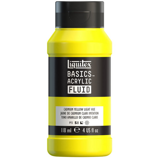Basics fluid acrylic - 4oz - cadmium yellow light hue