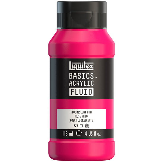 Basics fluid acrylic - 4oz - fluorescent pink