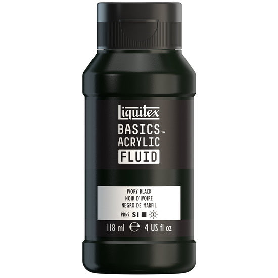 Basics fluid acrylic - 4oz - ivory black