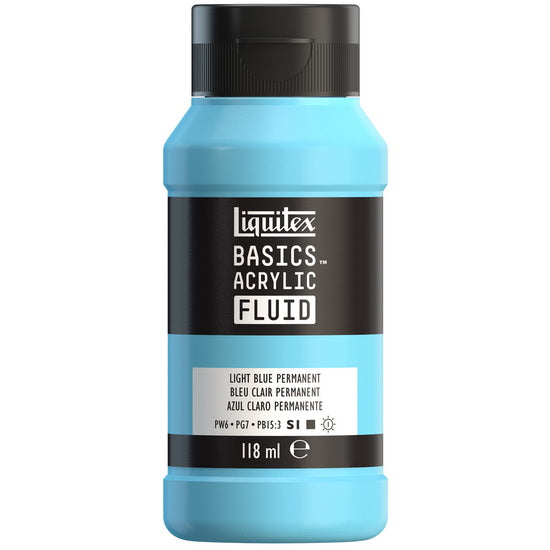 Basics fluid acrylic - 4oz - light blue permanent