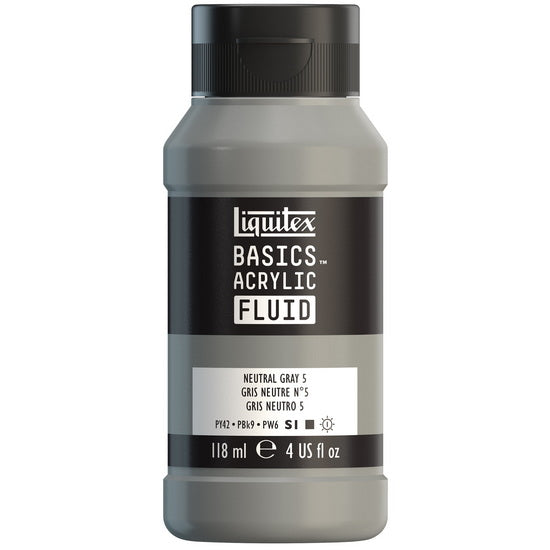 Basics fluid acrylic - 4oz - neutral gray 5