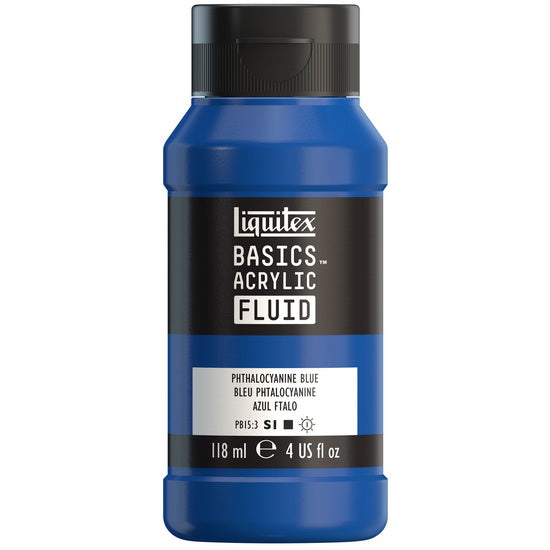Basics fluid acrylic - 4oz - phthalocyanine blue