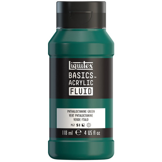 Basics fluid acrylic - 4oz - phthalocyanine green