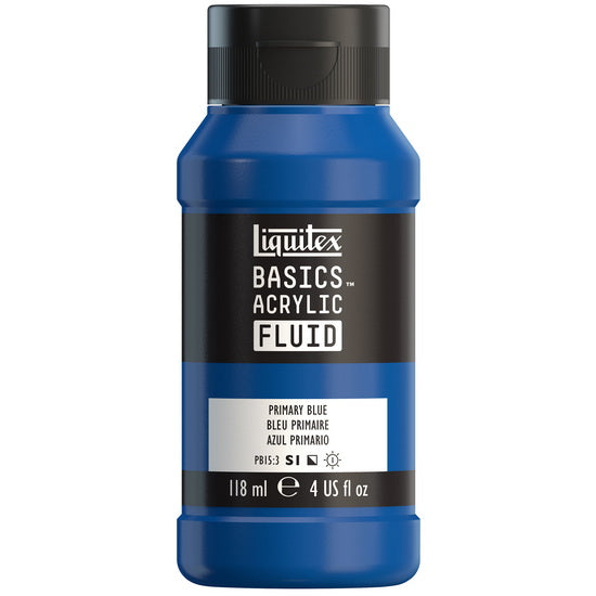 Basics fluid acrylic - 4oz - primary blue