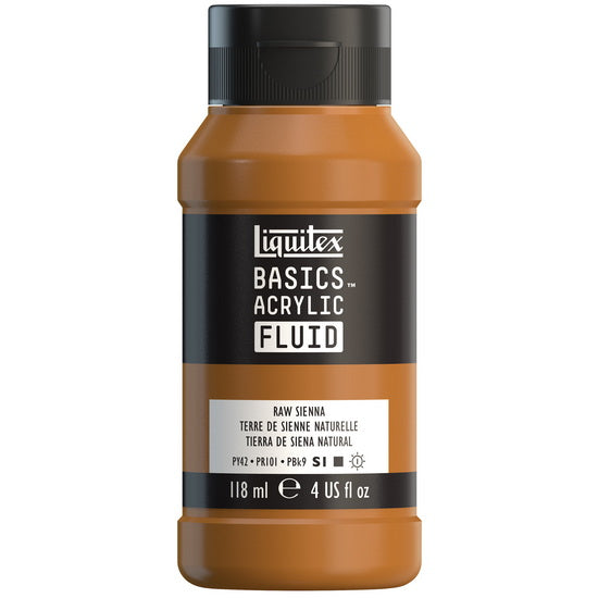 Basics fluid acrylic - 4oz - raw sienna