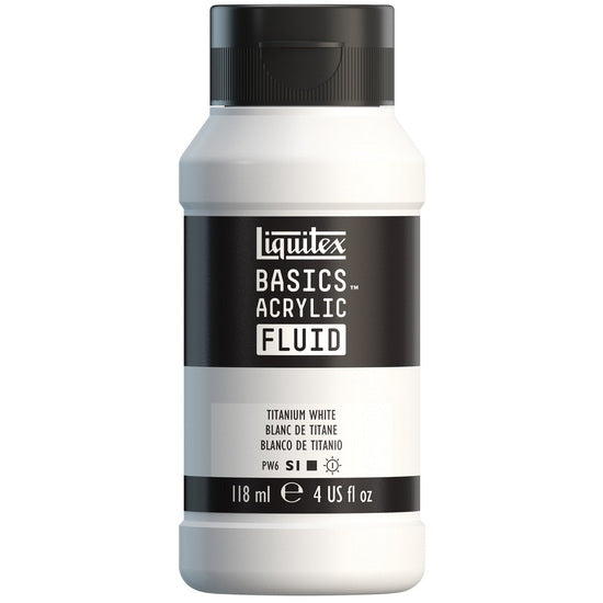 Basics fluid acrylic - 4oz - titanium white