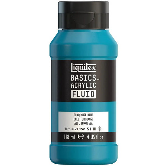 Basics fluid acrylic - 4oz - turquoise blue