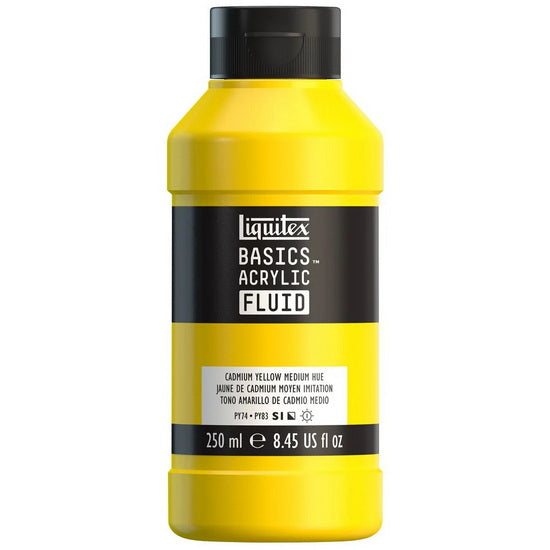 Basics fluid acrylic - 8oz - cadmium yellow medium hue
