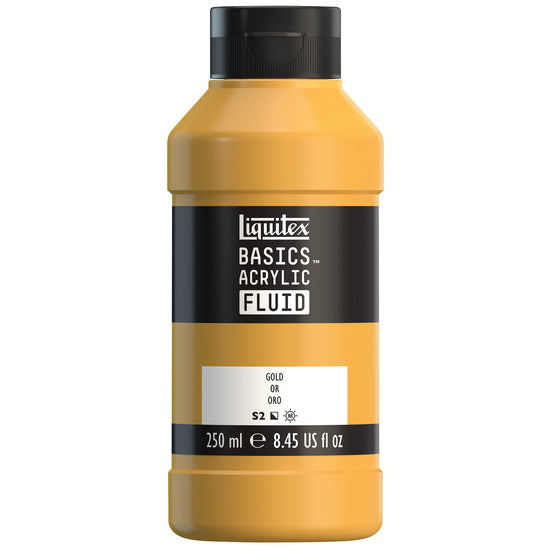 Basics fluid acrylic - 8oz - gold